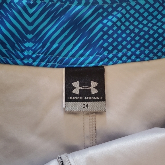 Under Armour Board Shorts‎ Mens 34 Gray Geometric Unlined Hybrid - Picture 4 of 10